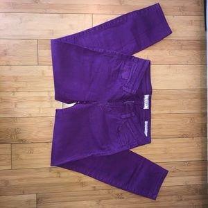 Guess Cropped Purple Jeans